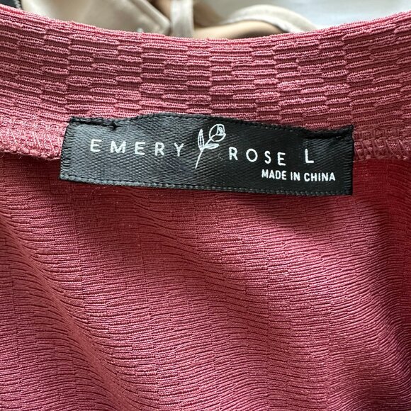 NWOT SHEIN LUNE Solid Tee & Straight Skirt size L in Red Rose - Picture 6 of 10